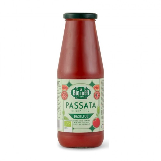 Bio PASSATA din pulpa de rosii cu busuioc 680g Bio Idea