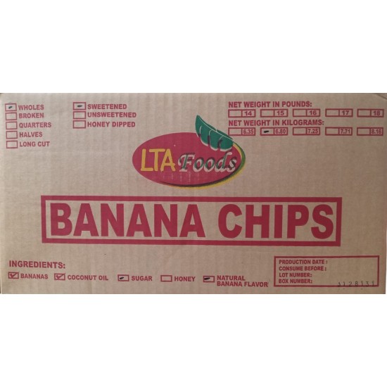 Banane chips confiate Bax 6.8 kg - 29 lei / kg