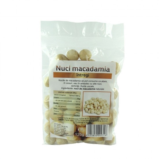 Nuci macadamia 125g