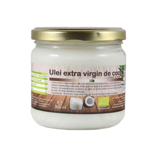 Bio Ulei de cocos extravirgin presat la rece 300ml